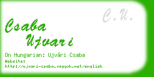 csaba ujvari business card